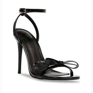 PiePieBuy Womens Bowknot Heeled Sandals Ankle Strap Buckle Open Toe High S